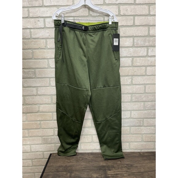 Motion Men's Sweatpants Tech Fleece Joggers Size Medium Green flexible NWT - Picture 1 of 16